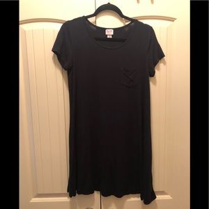 Black shift dress with pocket